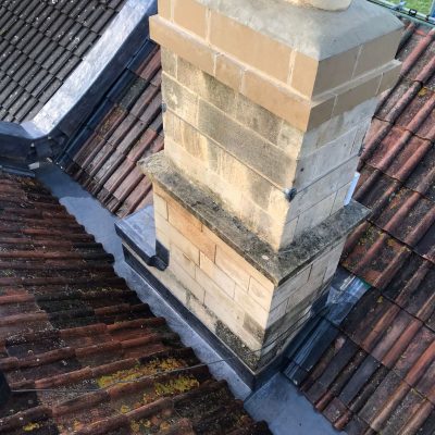Drip Course and Flaunchings for chimney